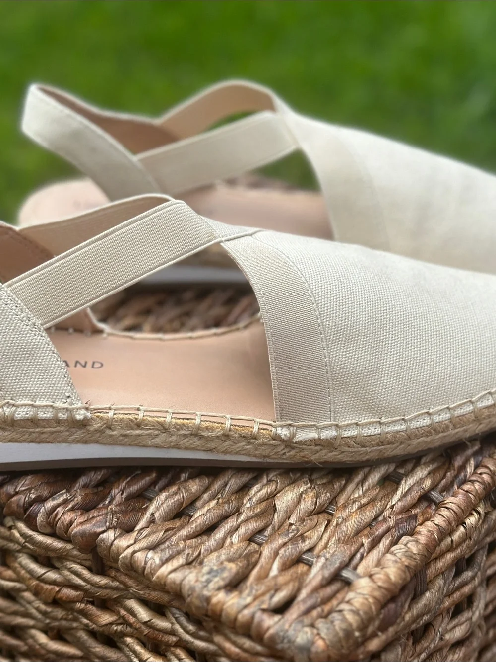 Lucky Brand Natural Canvas Slingback Espadrilles-Rifka